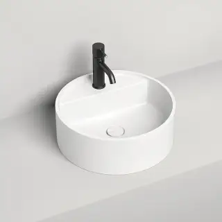 Salini Armonia Top 202 Раковина накладная 45х45х11.6см., с 1 отв., донный клапан, материал: S-Sense, цвет: белый глянцевый