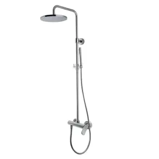 Carlo Frattini Flo' Душевая стойка, верхний душ 25см, смеситель, цвет: хром