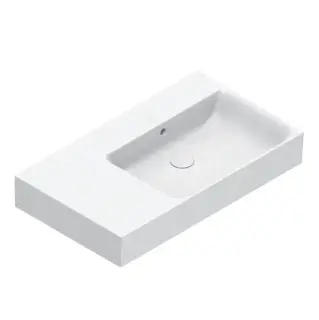 Catalano Premium Раковина 80x47см чаша справа, без отв., цвет: белый глянцевый