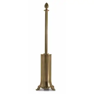 3SC Bally Туалетный ёршик напольный, ручка Queen, цвет: золото 24к. Lucido