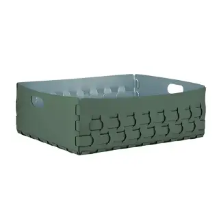 ADJ Корзинка Dubai, 60x50xH20 см., цвет: эвкалипт/небесный