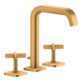 Axor Citterio E Смеситель для раковины, на 3 отв., с донным клапаном, цвет: шлифованное золото