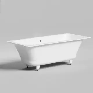 Salini Orlanda Axis 180 Встраиваемая ванна на ножках 170х75х60см, материал: S-Sense, цвет: белый матовый