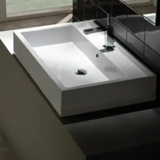 Globo Classic Раковина 80х50х14 см, 1 отв., накладная, цвет: белый