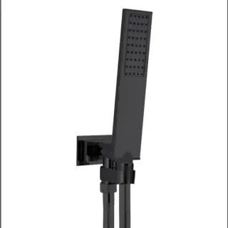 Bossini Apice Душевой комплект: с ручным душем, настенным держателем с подводом воды и шлангом 150см., цвет черный матовый