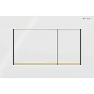 Geberit Sigma20 Клавиша для двойного смыва, квадратная, цвет: белый/позолота