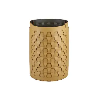 Colombo Adj Круглая корзина Dubai D40хH57см., напольная, цвет: горчичный/оливковый