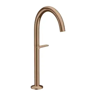 Axor One Смеситель для раковины Sel 260, на 1 отв., высокий, с донным клапаном Push-Open, цвет: шлифованное красное золото