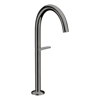 Axor One Смеситель для раковины Sel 260, на 1 отв., высокий, с донным клапаном Push-Open, цвет: полированный черный хром