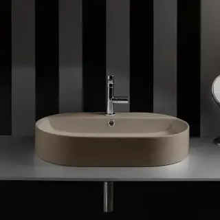 Kerasan Ciotola Раковина-чаша 65х40х12 см, 1 отв., с переливом, цвет: Nocciola