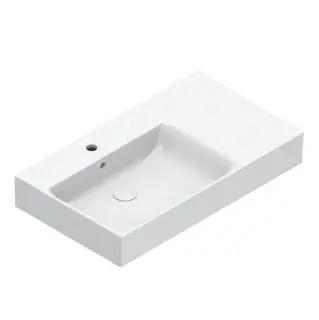 Catalano Premium Раковина 80x47см чаша слева, с 1 отв., цвет: белый глянцевый