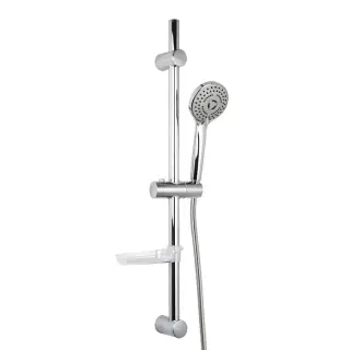 Carlo Frattini Sliding rail Душевой гарнитур 70см, регулируемая высота, шланг 150см, ручной душ 3 режима, мыльница, цвет: хром