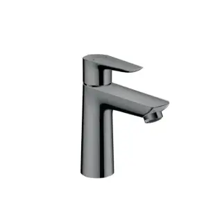 Hansgrohe Talis E Смеситель для раковины 110, на 1 отв, с донным клапаном, излив 112мм, цвет: шлифованный черный хром
