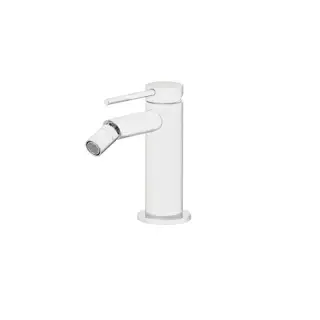 Gattoni Circle Two Смеситель для биде на 1 отверстие, с донным клапаном, цвет: белый матовый