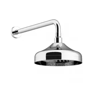 Gattoni PD Верхний душ D=200мм с держателем из стены 349 мм до центра, цвет: хром