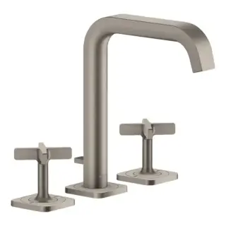 Axor Citterio E Смеситель для раковины, на 3 отв., с донным клапаном, цвет: сталь