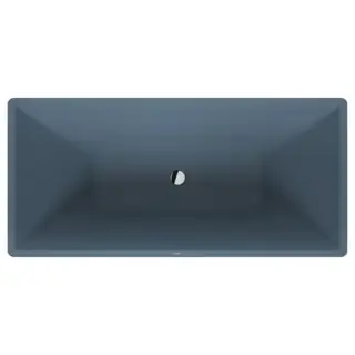 Duravit Vitrium Ванна отдельностоящая 160x75см, с ножками, с2 наклонами для спины, прямоугольная, цвет: синий матовый