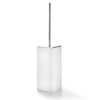 3SC BeMood White Ершик туалетный напольный 10,5xh50х10,5 см, цвет: белый/хром
