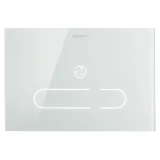 Duravit DuraSystem А2 Клавиша смыва стеклянная, сенсорная с ИК-датчиком, 229,8х157 мм, двойной смыв, цвет: стекло белое