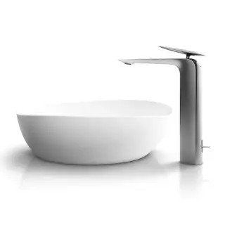 TOTO ZA Смеситель для раковины высокий на 1 отв,со сливным клапаном, цвет: хром