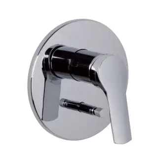 Fima Carlo Frattini Serie 4 F3769X2CR Однорычажный смеситель для ванны и душа, на 2 источника, встраиваемый, пластина из ABS, цвет: хром