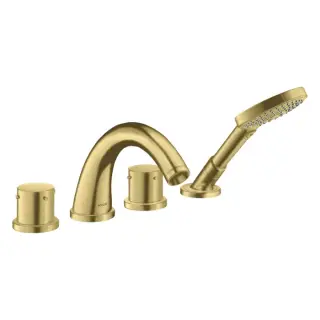 Axor Starck Смеситель для ванны, на 4 отв., с ручным душем, цвет: шлифованная медь