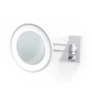 Decor Walther BS 36/V LED Косметическое зеркало 22см, подвесное, увел. 5x, подсветка LED, цвет: белый матовый