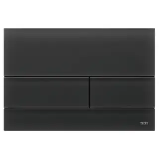 TECEsquare II, панель смыва с двумя клавишами металлическая, цвет: стекло черное сатинированное