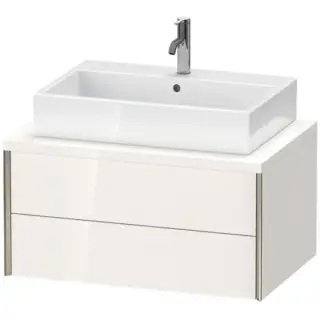 Duravit XViu Тумба подвесная 80x55x40см с раковиной, 2 ящика, цвет: белый глянцевый