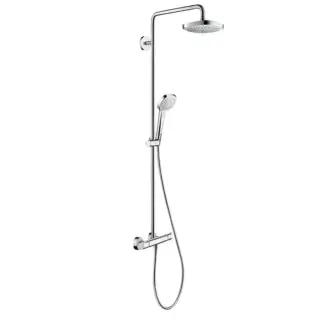 Hansgrohe Croma Select E 180 Showerpipe Душевая система, верхний душ 187мм, с ручным душем и смесителем, цвет: белый/хром