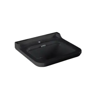 Kerasan Waldorf Раковина 60х55 см, 1 отв., керамическая, цвет: черный/хром