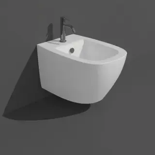 Simas Juniper Биде подвесное 53,5x370xh32см., с 1 отв., цвет: белый глянец