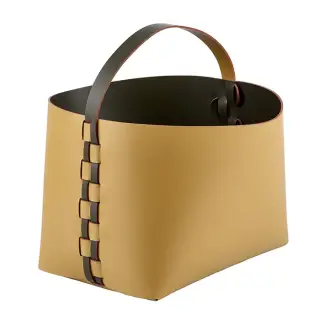 ADJ Корзина Helena, 35x30xH26 см., цвет: горчичный/оливковый