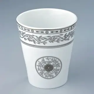 THG Marquise platinum decor Стакан керамический, настольный, декор платина, цвет: белый