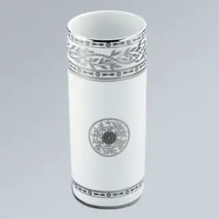 THG MARQUISE BLANC DECOR PLATINE Ваза керамическая, настольная, декор платина, цвет: белый