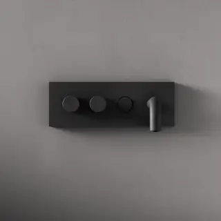 Fima Carlo Frattini Switch ON Смеситель для раковины, встраиваемый, излив: 15.7см., c кнопкой on/off, цвет: черный матовый