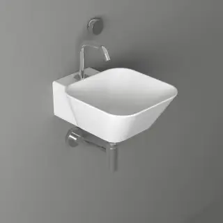 Simas Wave Раковина 33.5х43х16.5 см, 1 отв., накладная/подвесная, цвет: белый