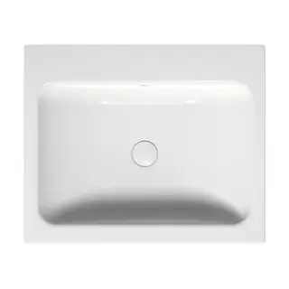 Bette One Раковина встраиваемая на столешницу 60&times;49.5&times;13см, без отв., с переливом, сталь, цвет: белый