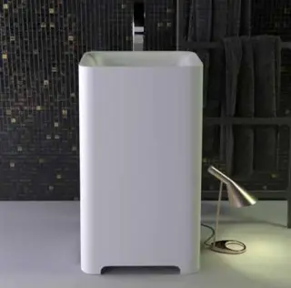 KNIEF Feel Раковина 53х43х90 см, без отв., отдельностоящая, выпуск в пол, цвет: белый матовый