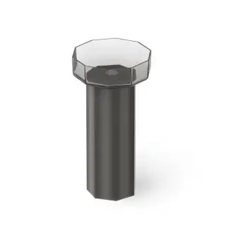 Dea Design Pedestal Basin Раковина 48х45.6х90см., напольная, без отв., Glasstech, прозрачная смола, цвет: Smoky Black R4