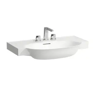 Laufen New Classic Раковина накладная 80х48х7.5см, с 3 отв., с переливом, цвет: белый матовый
