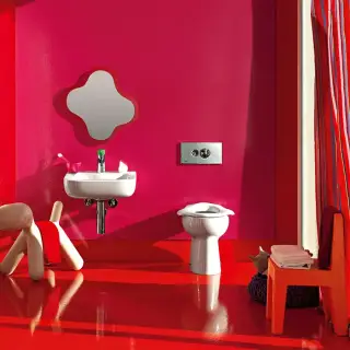 Laufen Florakids Унитаз напольный 38.5х29.5х35 см, слив в стену, цвет: белый