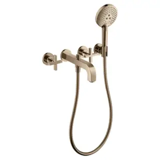 Axor Citterio Смеситель для ванны, встраиваемый, с ручным душем, цвет: полированное красное золото