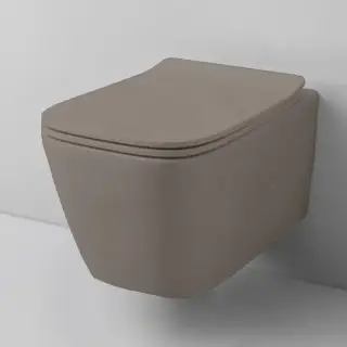 Artceram A16 Унитаз подвесной 52х36 см, безободковый, в комплекте с крепежом, цвет: Brown tortora
