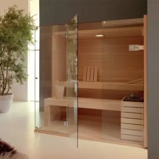 Effegibi Sky Corner 45 Био-Сауна 170x130x201см, угловая SX, цвет: канадский хемлок