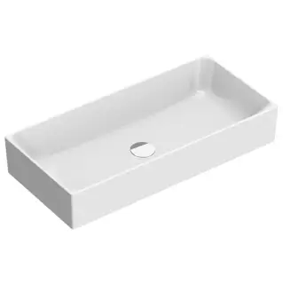 Catalano Premium Раковина 75x35см накладная, без отв., цвет: белый глянцевый