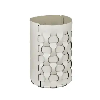 ADJ Корзина для мусора Dubai, D22xH35 см., цвет: белый/панна котта