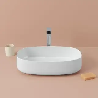 ArtCeram Cognac Раковина 55х35 см, без отв., накладная, saniglaze, цвет: белый матовый