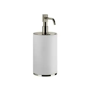 Gessi Venti20 Дозатор для жидкого мыла настольный, цвет: белый, фурнитура Nickel PVD