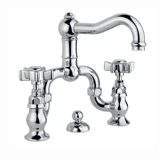Nicolazzi Dames Anglaises Смеситель для раковины на 3 отверстия, с донным клапаном, межцентр: 216мм, цвет: хром